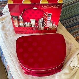 Estée Lauder Red Polka Dot Cosmetic Case